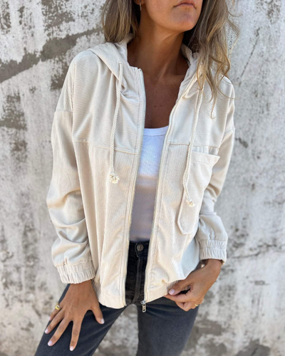 BIANCA | Retro Stijl en Ultra Comfortabele Hoodie met Rits