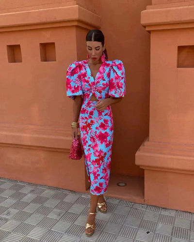 Simona | Trendy midi jurk