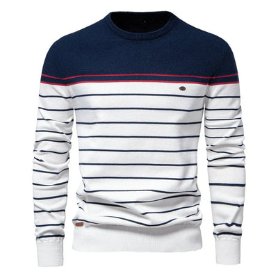 Sebastian | Heren Trui Met Streepdesign
